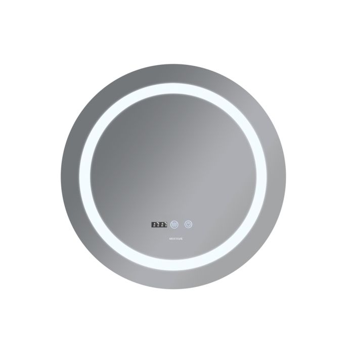Дзеркало Mixxus PLAIN MC02-80-CASE з Led Touch, Anti-fog, димером, регулятором яскравості, годинником (MI7158)