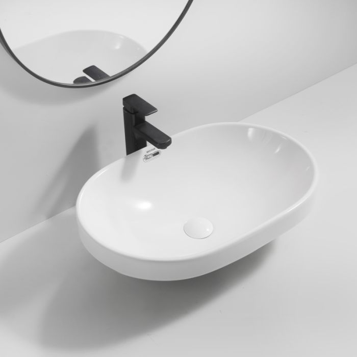 Раковина врізна на стільницю Mixxus Premium ELLIPSE-1601 600х400х190mm з переливом (MP6569)