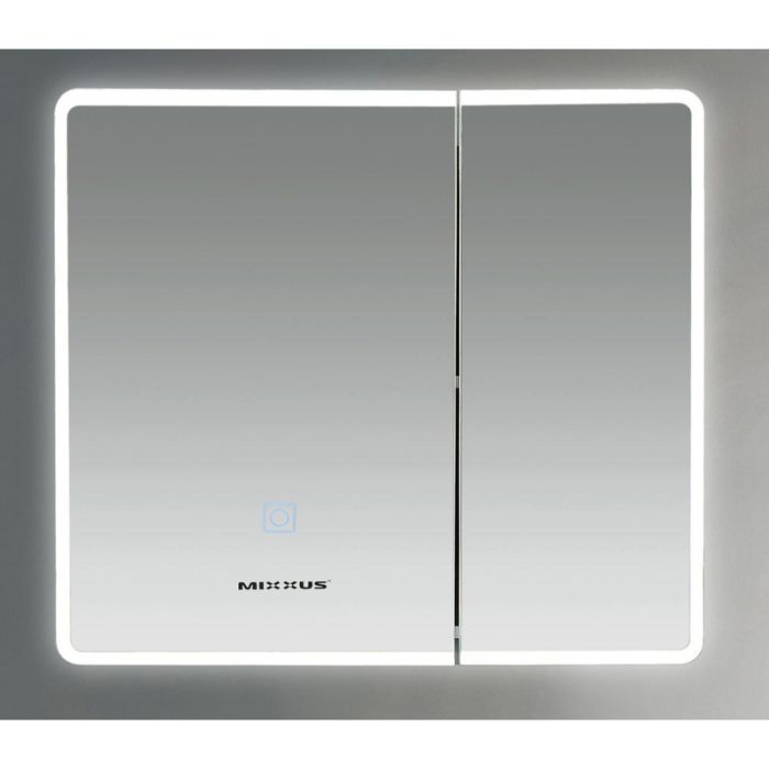 Дзеркальна шафка Mixxus Premium Olivary CM01-80x70x13 з LED Touch, димером, регулятором яскравості (MI8296)