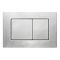 Панель змиву Koer KT-0612-02 240x160x10mm з нержавіючої сталі, кнопка квадратна SUS304 (KR6120)