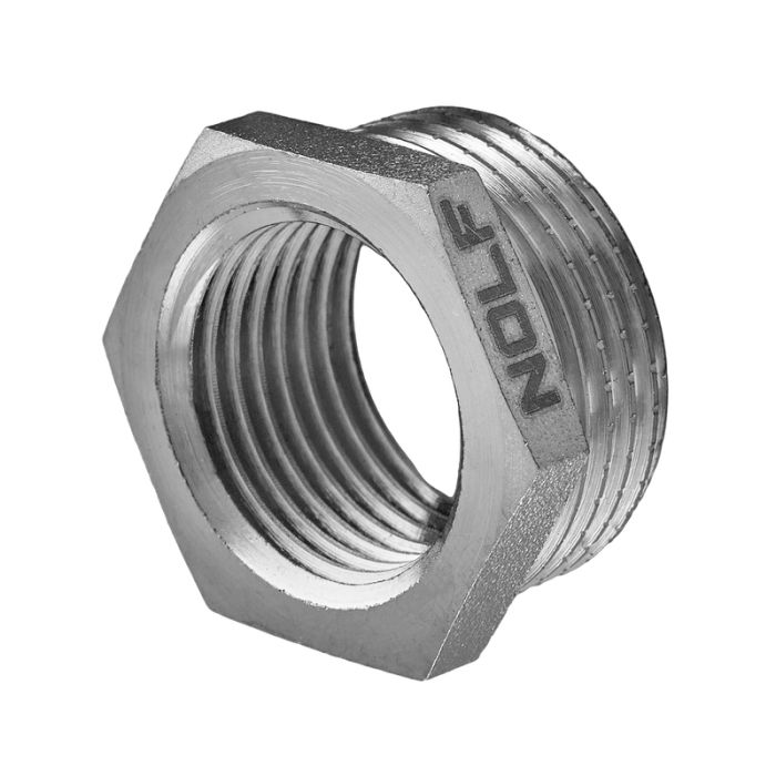 Футорка Nolf NFC.F0406-N-1/2"Mx3/8"F нікельована (NF3122)