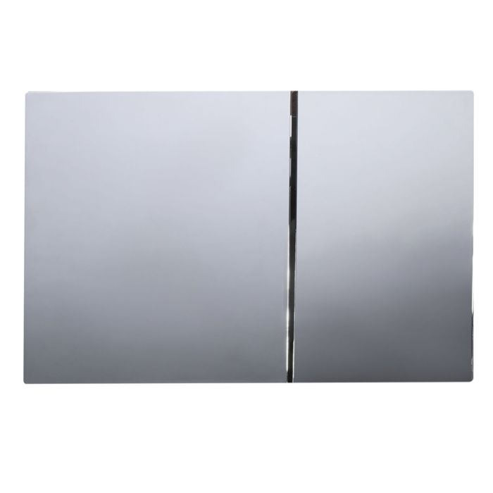 Панель змиву Koer KT-0610-01 240x160x32mmmm пластикова, кнопка квадратна (колір хром) (KR6135)