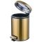 Відро для сміття з плавним закриттям кругле Mixxus Ellipse-TC0205 Brushed Gold 5л (колір матове золото) (MI8400)