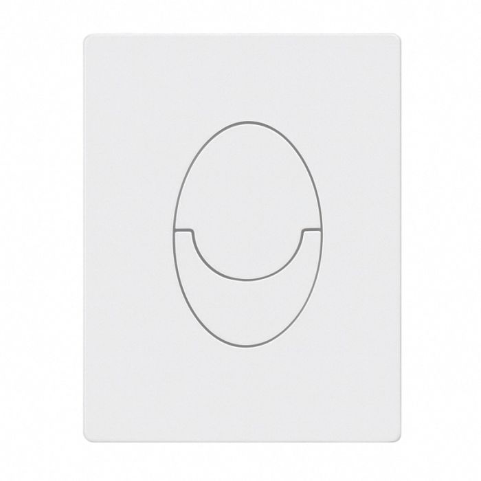 Панель змиву Koer KT-0606-03 157x198x10mm пластикова, кнопка закруглена (колір білий) (KR5713)