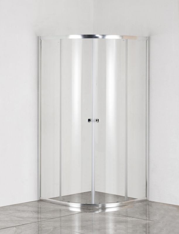 Душова кабіна без піддону Mixxus PLAIN SC01-90x90x185-TR CHROME прозоре скло 4мм (MI6899)