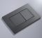 Панель змиву Koer KT-0602-07 240x160x10mm пластикова, кнопка квадратна (колір графіт) (KR5183)