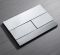 Панель змиву Koer KT-0603-01 240x160x10mm пластикова, кнопка лінійна (колір хром) (KR5319)