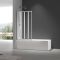 Шторки скляні на ванну складні Koer SR BS07-80x140-TR-01 прозоре скло Easy Clean 4мм, хром (KR5948)