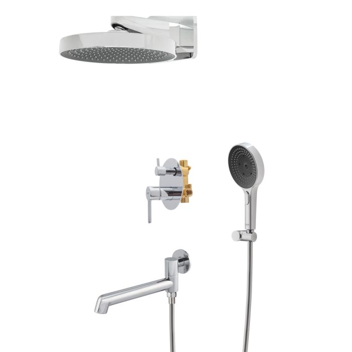 Вбудована душова система Koer KB-66029-01 3 функції, колір хром (KR5483)