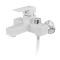Змішувач для ванни Plamix Kubus-009 Euro Set White (з шлангом, лійкою та кронштейном) (PM0752)