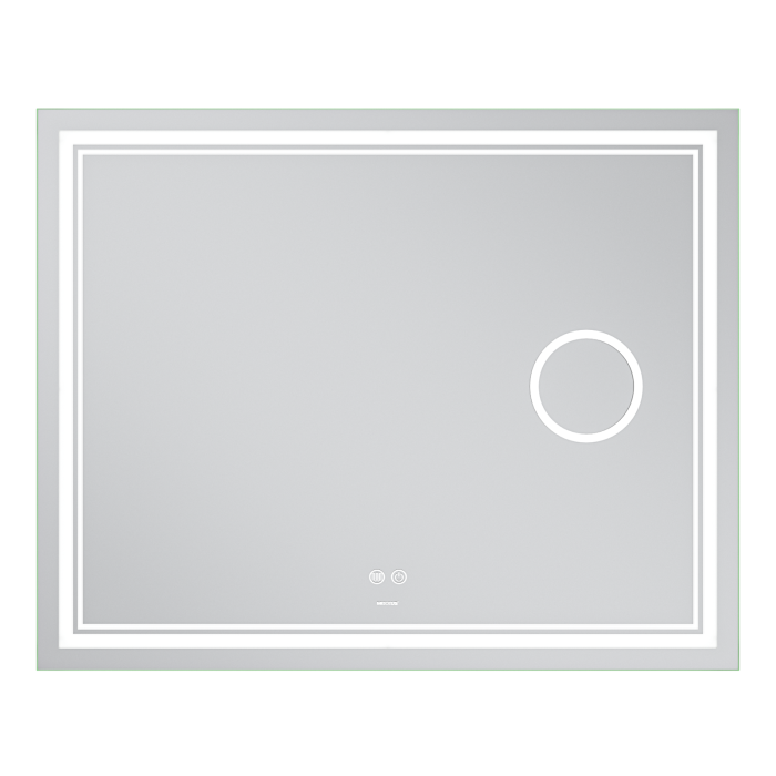 Дзеркало Mixxus Premium QUADRO MR20-100x80 з Led Touch, Anti-fog, димером, регулятором яскравості, лінзою (MP6623)