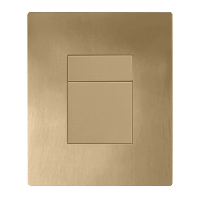 Панель змиву Koer KT-0607-12 157x198x10mm пластикова, кнопка квадратна (колір матове золото) (KR5715)