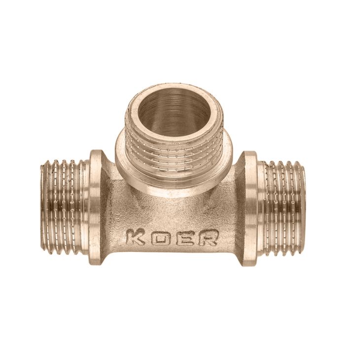Трійник Koer KF.T06M.WN - 1/2'' MMM без нікелю (MX1528)