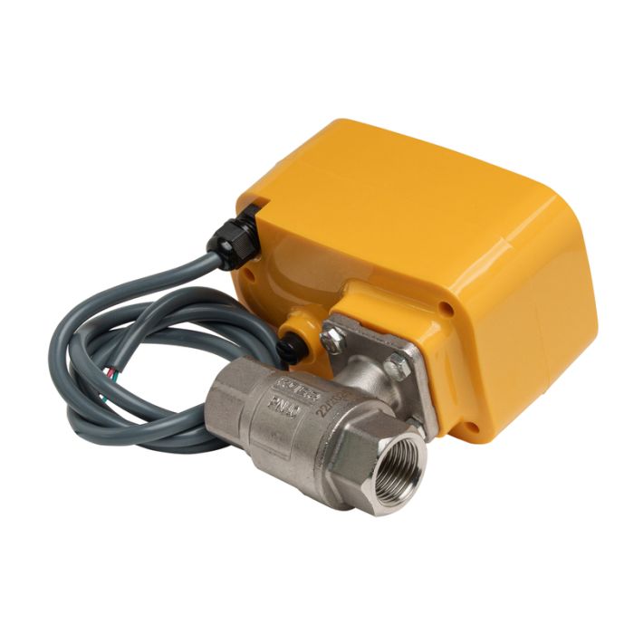 Кран 1/2" з електроприводом Koer KR.S1502-3 12В SUS (KR5568)