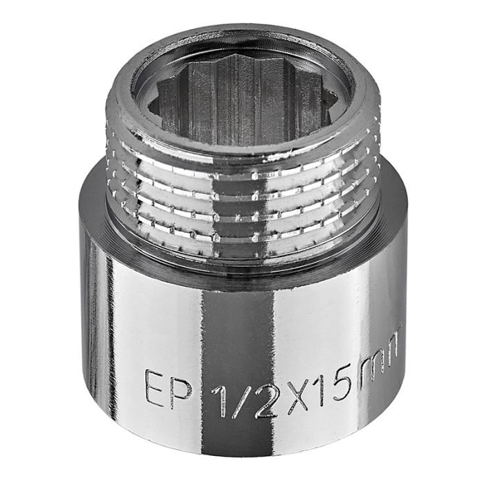 Подовжувач Europroduct EP.E015.Chr - 1/2"MF-15мм хром (EP6122)