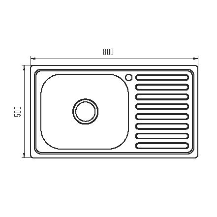 Мийка кухонна Zerix Z8050L-06-160MD (micro decor) (ZS0594)