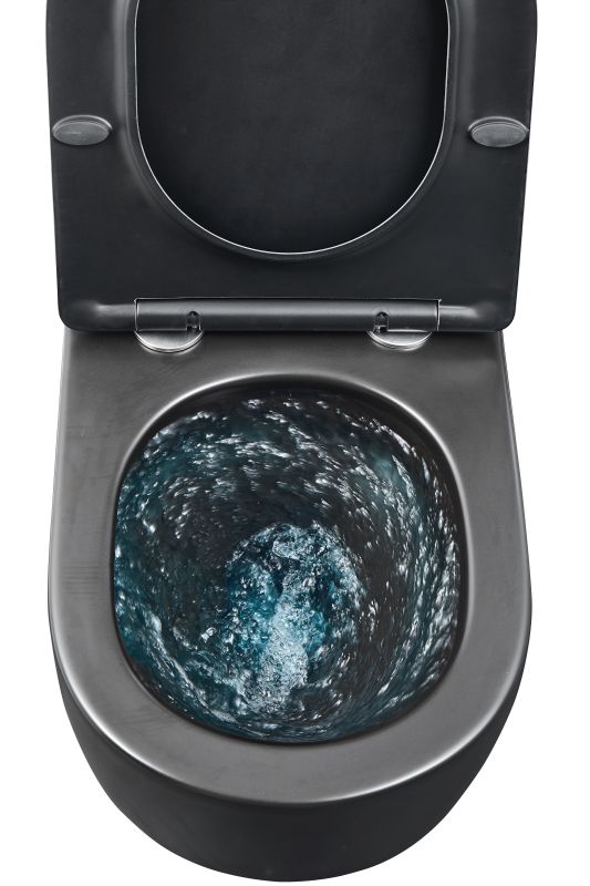 Унітаз підвісний Mixxus Premium BEVEL-0301-T3 BLACK 515х355х365mm, система змиву TORNADO 3.0 (MP6595)