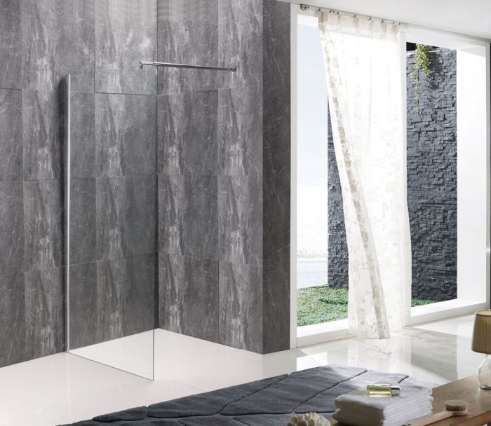 Душова перегородка Mixxus Premium FLAT SP01-80x200-TR Chrome Walk-In прозоре скло 8мм (MI6849)