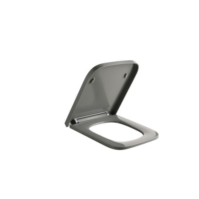Сидіння-кришка для унітазу Mixxus Premium SEAT COVER QUADRO-2004 GRAY 425х358х32mm дюропласт (MP6686)