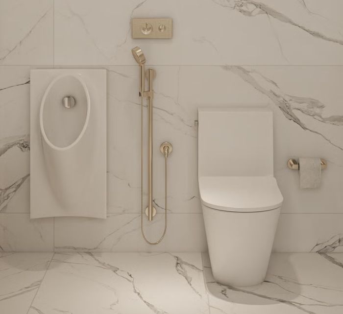 Пісуар підвісний Mixxus Premium BEVEL-1005 380x420x750mm з краном для пісуара (MP6664)