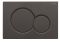 Панель змиву Koer KT-0601-05 240x160x10mm пластикова, кнопка кругла (колір чорний матовий) (KR5176)