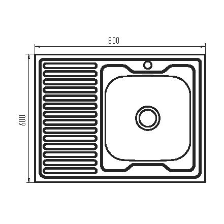 Мийка кухонна Zerix Z8060R-06-160MD (micro decor) (ZS0608)