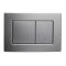Панель змиву Koer KT-0612-07 240x160x10mm з нержавіючої сталі, кнопка квадр. (колір графіт) (KR6122)