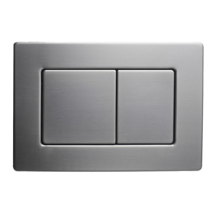 Панель змиву Koer KT-0612-07 240x160x10mm з нержавіючої сталі, кнопка квадр. (колір графіт) (KR6122)