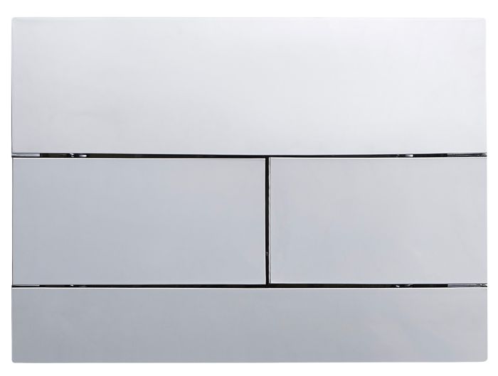 Панель змиву Koer KT-0603-01 240x160x10mm пластикова, кнопка лінійна (колір хром) (KR5319)