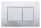 Панель змиву Koer KT-0602-01 240x160x10mm пластикова, кнопка квадратна (колір хром) (KR5178)