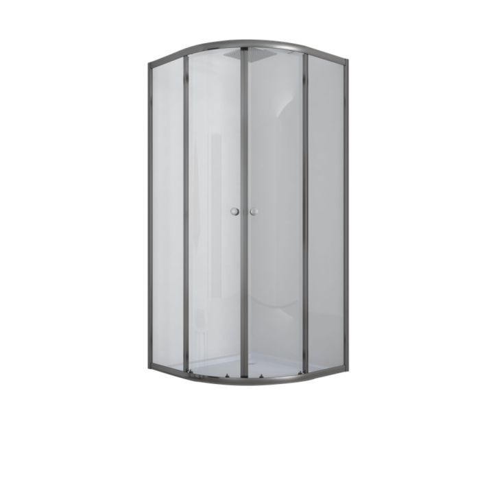 Душова кабіна без піддону Mixxus PLAIN SC01-90x90x185-TR GRAPHITE прозоре скло 4мм (MI6902)