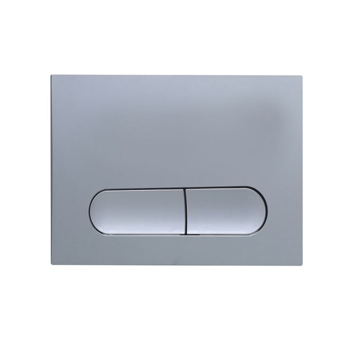 Панель змиву Koer KT-0608-01 240x160x10mm пластикова, кнопка закруглена (колір хром) (KR6124)