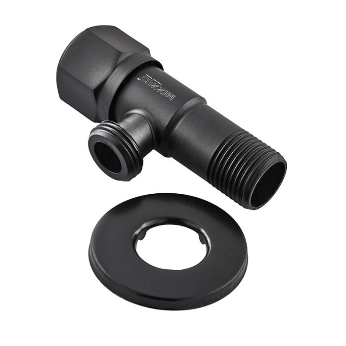 Кран для підключення сантехприладів Mixxus VAL-06-1/2x1/2 Black з нерж.ст.SUS304(чорн.) (MI6058)