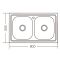 Мийка кухонна ZERIX Z8050D-08-180E DOUBLE (satin) (ZM0569)