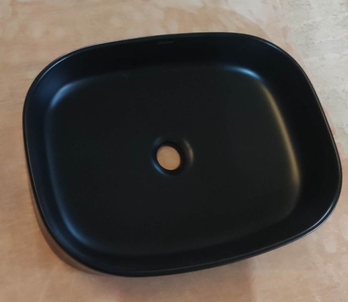 Раковина накладна Mixxus Premium BEVEL-0103 BLACK 510х370х120mm (MP6520)