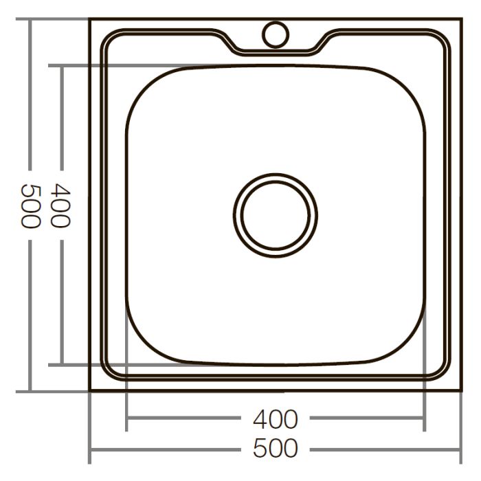 Кухонна мийка накладна Zerix Z5050-04-160E (Satin) (ZX1608)