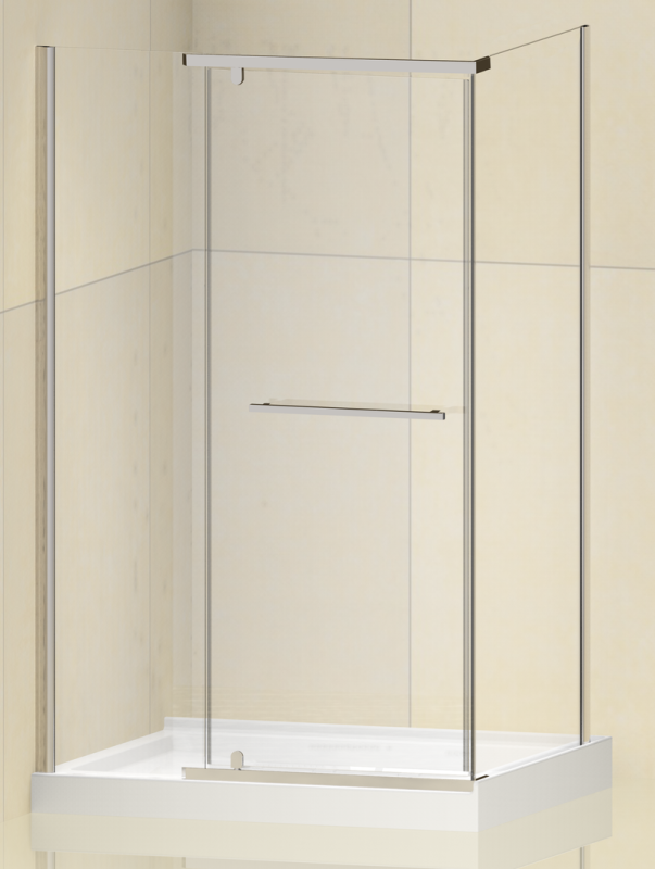 Душова кабіна без піддону Koer SR SC01-120x80x200-TR-01 прозоре скло Easy Clean 8мм, хром (KR5353)