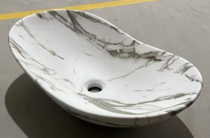 Раковина накладна MIXXUS PREMIUM WAVE-0105 MARBLE 620х360х160mm (MP6559)