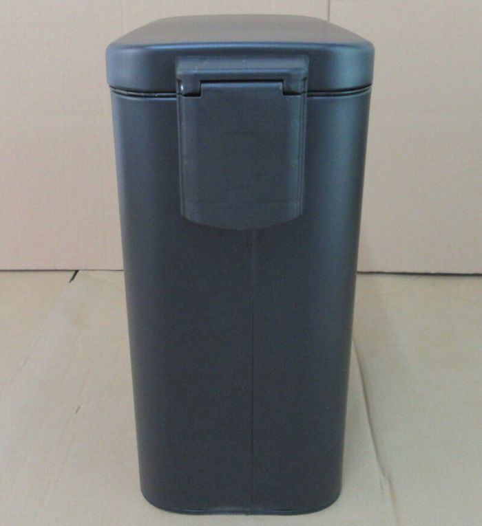 Відро для сміття з плавним закриттям прямокутне Mixxus Diverse-TC0312 Black 12л колір чорний (MI7091)