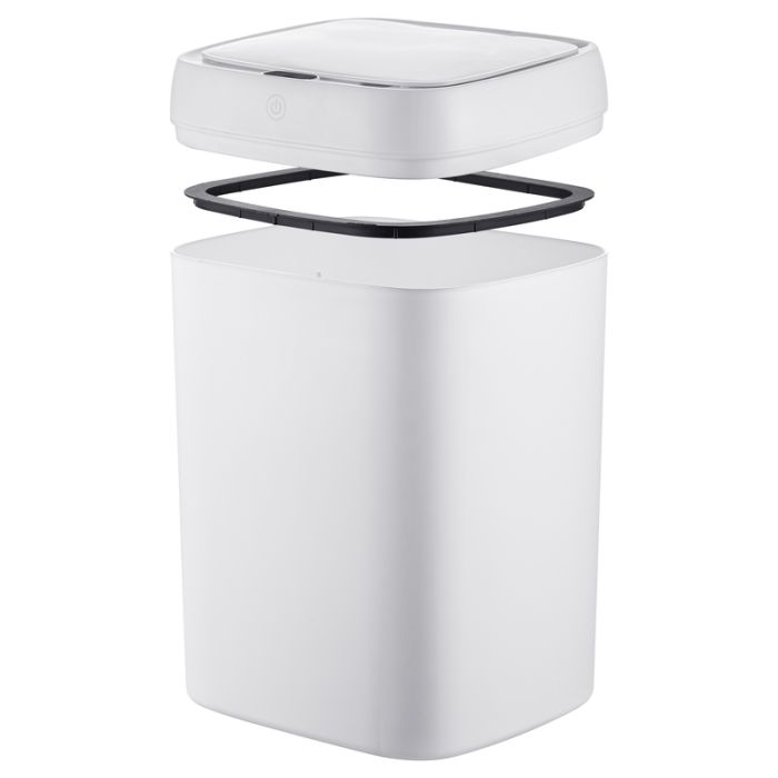 Відро для сміття сенсорне прямокутне Mixxus Wave-TC0314 White 14 л (колір білий) (MI8404)