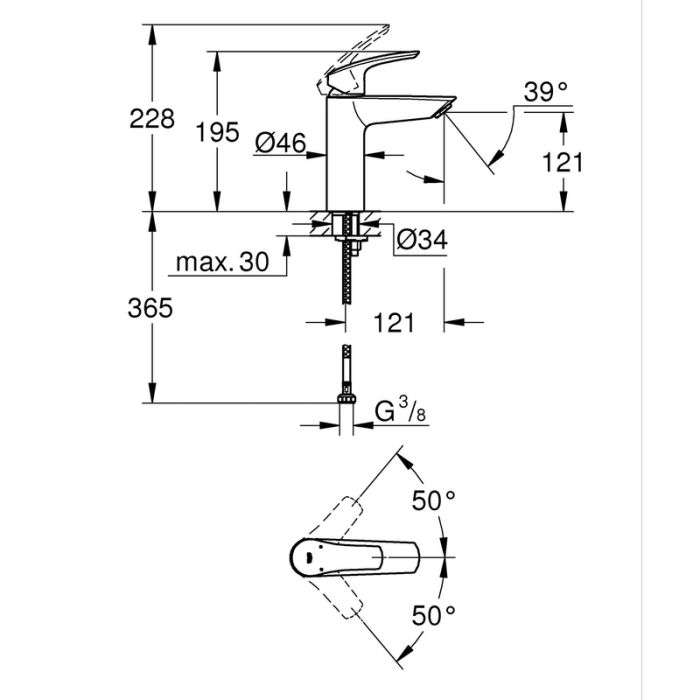 Набiр змiшувачiв Grohe Eurosmart 4 в 1 для ванни та кухні (UA123248M3)