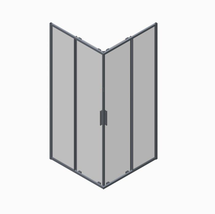 Душова кабіна без піддону Koer SR SC10-90x90x195-TR-01 прозоре скло Easy Clean 6мм, хром (KR5942)