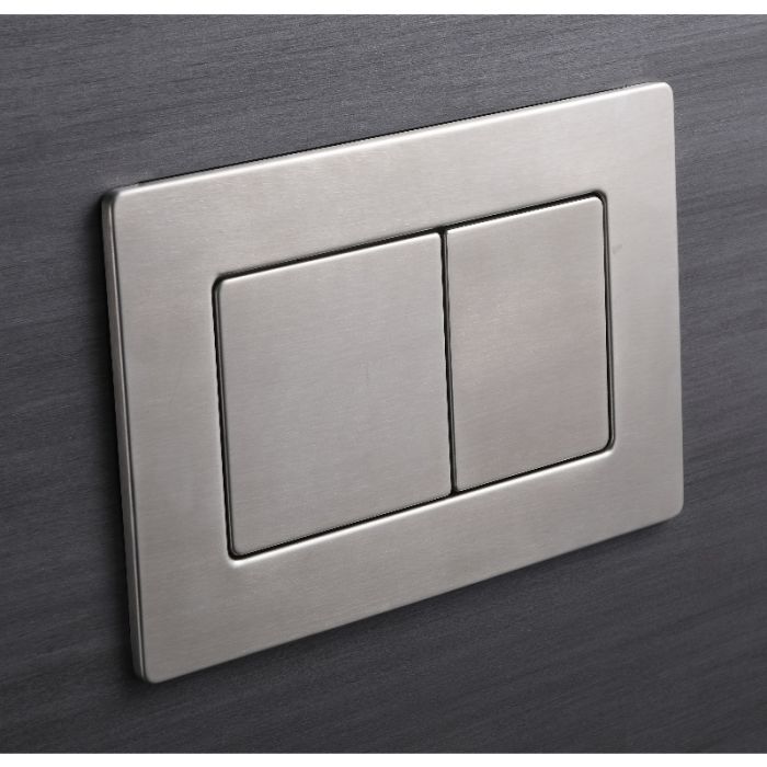 Панель змиву Koer KT-0612-02 240x160x10mm з нержавіючої сталі, кнопка квадратна SUS304 (KR6120)