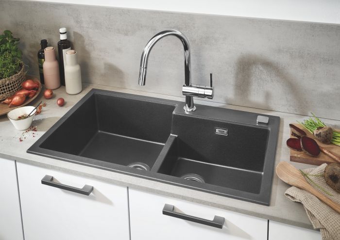 Змішувач для кухні з висувним виливом Grohe Minta (32321002)
