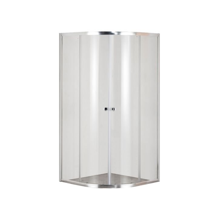 Душова кабіна без піддону Mixxus PLAIN SC01-90x90x185-TR CHROME прозоре скло 4мм (MI6899)
