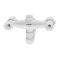 Змішувач для ванни PLAMIX OMEGA-140 EURO SET WHITE (со шлангом, лейкой и кронштейном) (MX9579)