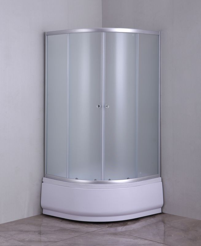 Душова кабіна з високим піддоном Mixxus PLAIN SCT01-90x90x195-FB SATIN матове скло 4мм (MI6894)