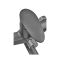 Змішувач для ванни Plamix CEZAR-006 EURO SET Graphite, зі шлангом, лійкою та кронштейном (PM0691)