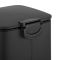 Відро для сміття з плавним закриттям квадратне Zerix Kubix-TC0108 Black 8 л колір чорний (ZX5892)