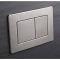 Панель змиву Koer KT-0612-02 240x160x10mm з нержавіючої сталі, кнопка квадратна SUS304 (KR6120)